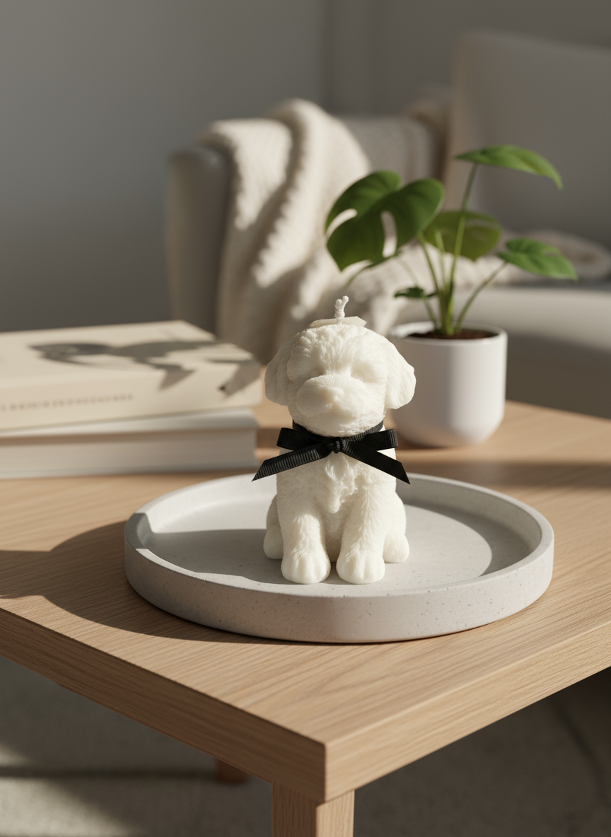 550g Cavoodle Puppy Candle