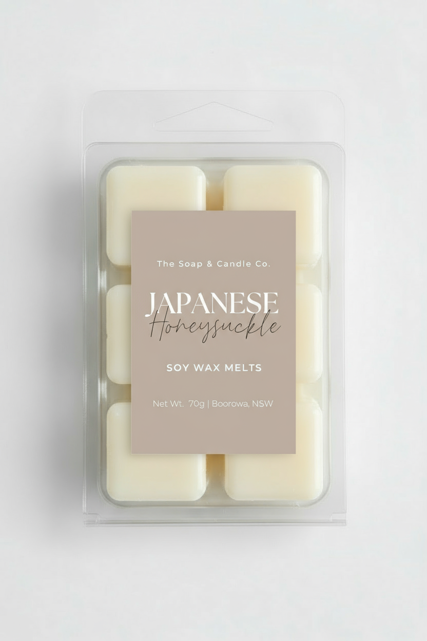 Japanese Honeysuckle Wax Melts with Label